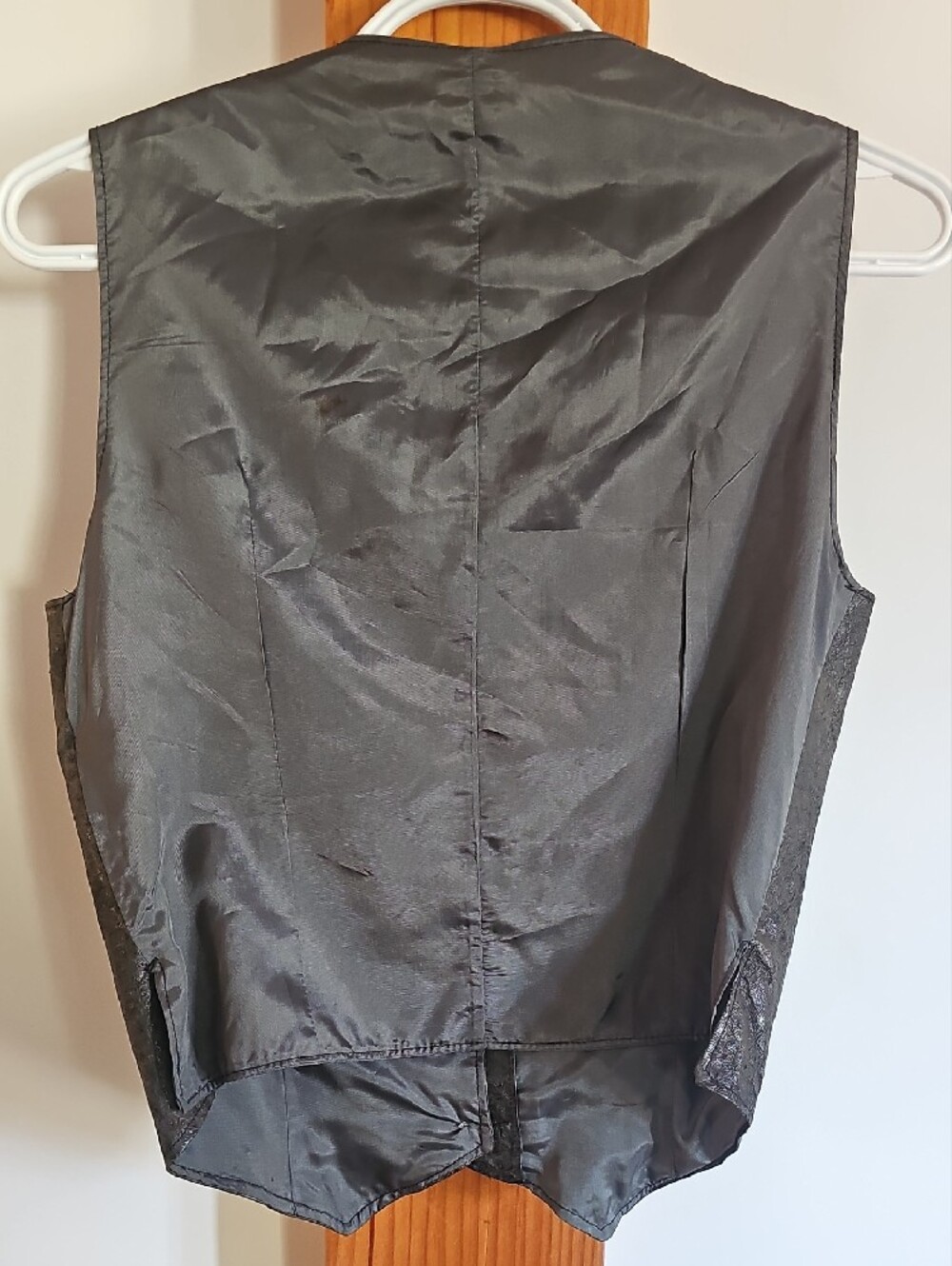 Vintage Ostrich Leather Vest With Silver Buttons - Picture 5 of 11
